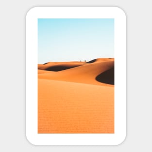 Brown sand under blue sky Sticker